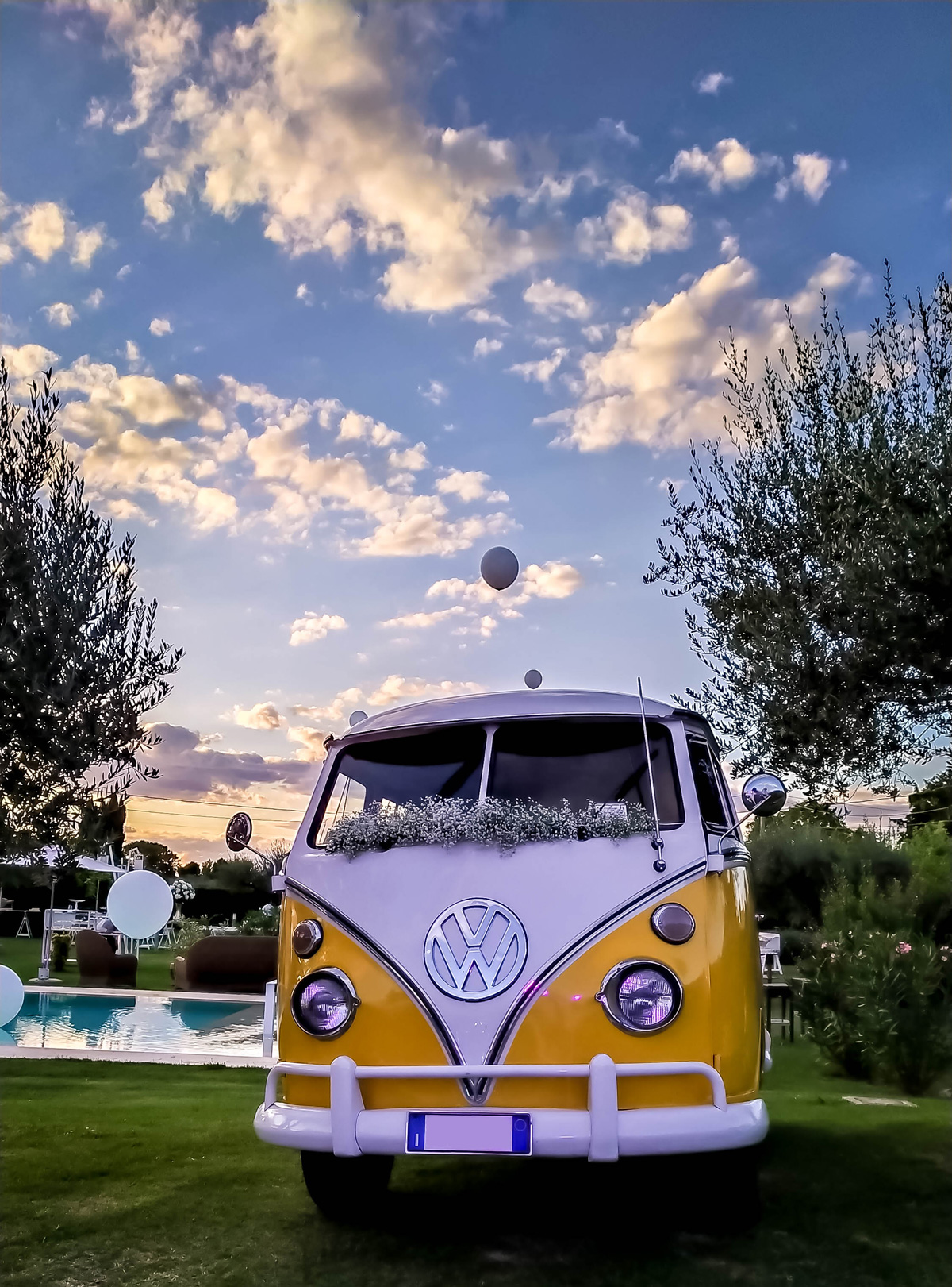 Volkswagen T1 pulmino Transporter, Bus Bulli, Samba giallo ocra