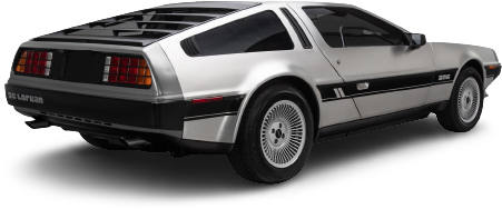 Delorean DMC 12 Ritorno al futuro noleggio in Toscana Umbria Emilia Romagna Veneto Lombardia