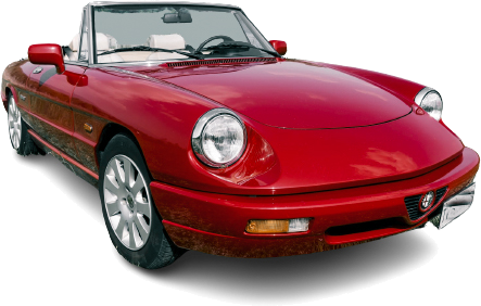 Noleggio Alfa Romeo Spider zona Lago di Garda Verona Mantova Vicenza Bologna Firenze Siena