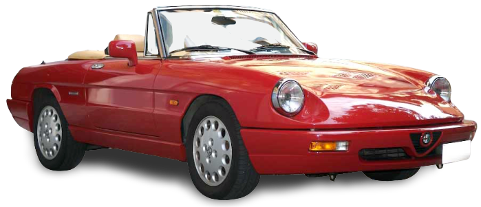 Noleggio Alfa Romeo Spider zona Bologna Emilia Lago di Garda Verona Mantova Vicenza