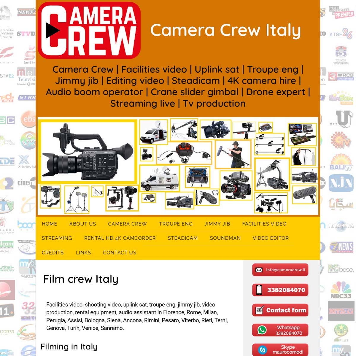 Camera crew in Italy
