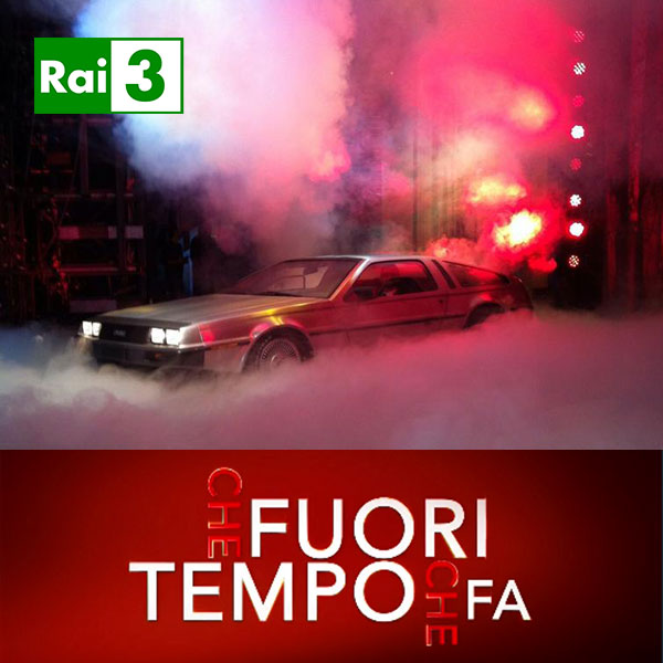 Che tempo che fa Fabio Fazio Rai Delorean Ritorno al futuro