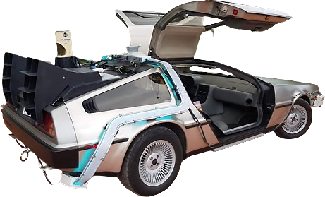 Noleggio DeLorean con conducente per eventi aziendali, matrimoni, compleanni, inaugurazioni, videoclip, feste a tema e altro ancora.