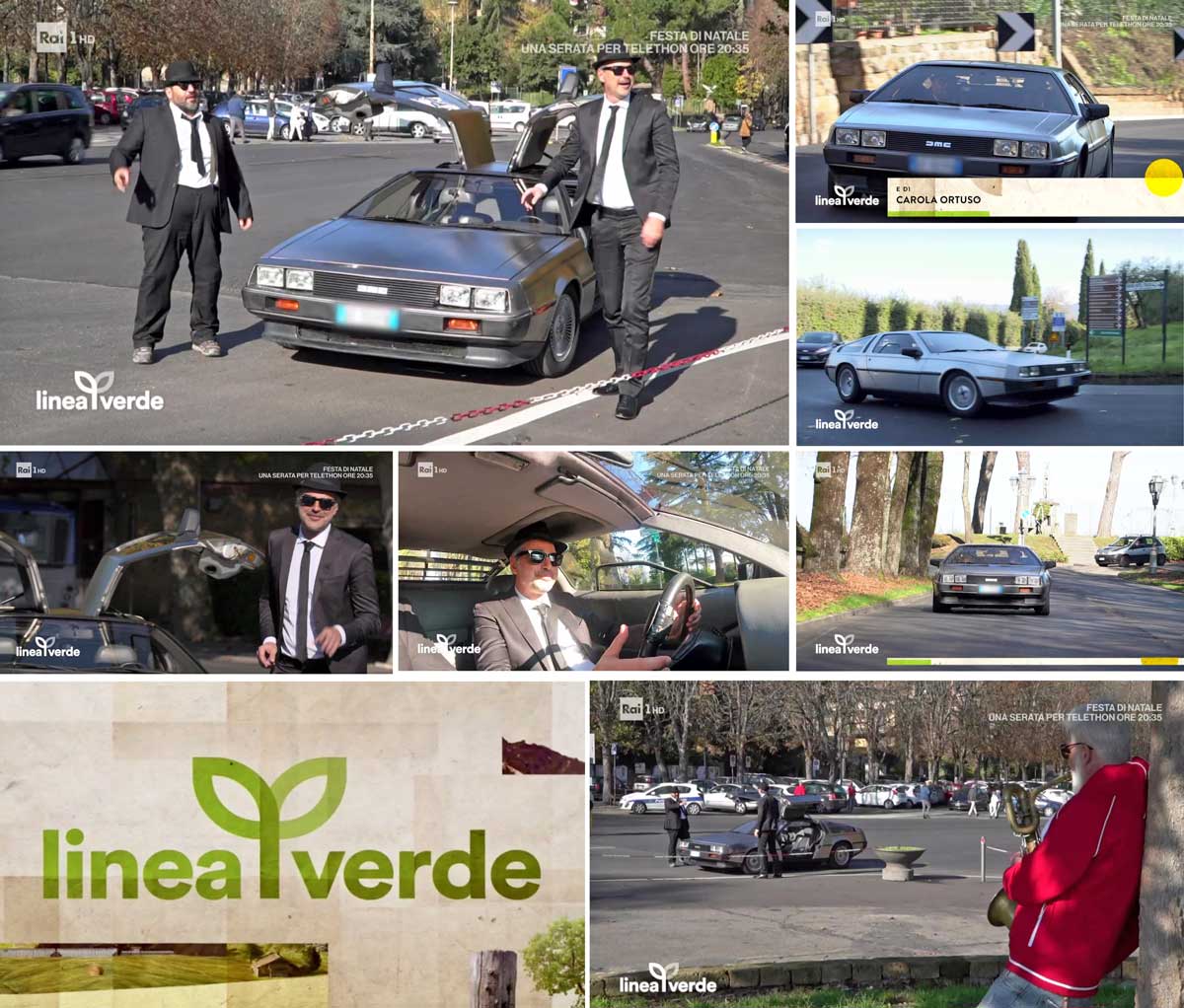 A Orvieto una DeLorean per Linea Verde Rai Uno.