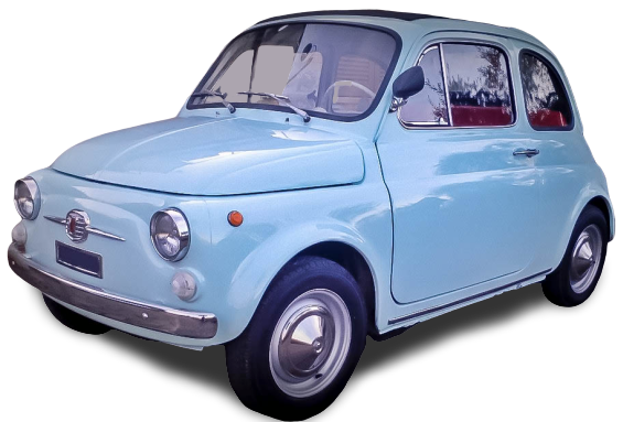 Fiat 500 mod.F del 66 noleggio lago Trasimeno Perugia Arezzo Siena