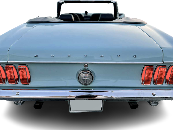 Noleggio Ford Mustang 351W cabriolet celeste 4 posti asi oro depoca del 1969 5.8L V8 per cerimonia sposi tour pubblicità film e tv Perugia Umbria e regioni limitrofe.