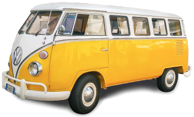 Pulmino Volkswagen giallo