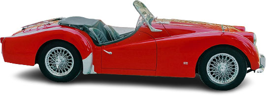 Tr 3A Roadster rosso cabriolet 2 posti