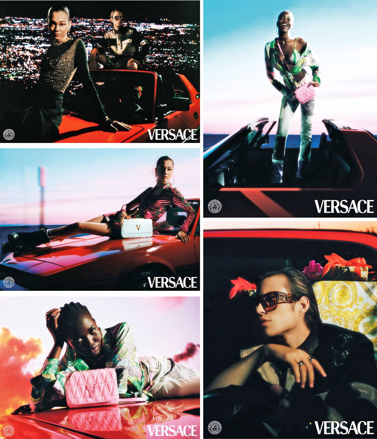 Bertone X1/9 icsunonove Versace Holiday Campaign 2020