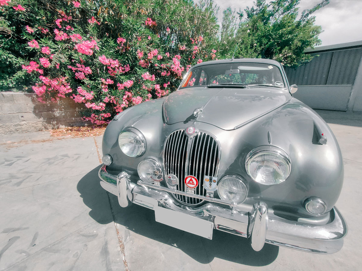 Jaguar MK2 3.8 del 1963 grigio gun metal, interni in pelle connoly rosso Cartier targa Asi oro