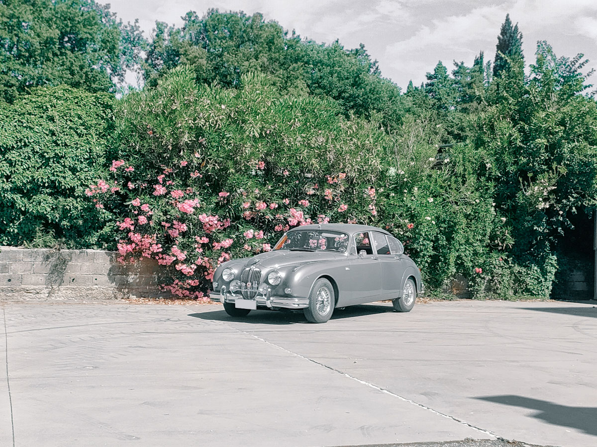 Jaguar MK2 3.8 del 1963 grigio gun metal, interni in pelle connoly rosso Cartier targa Asi oro