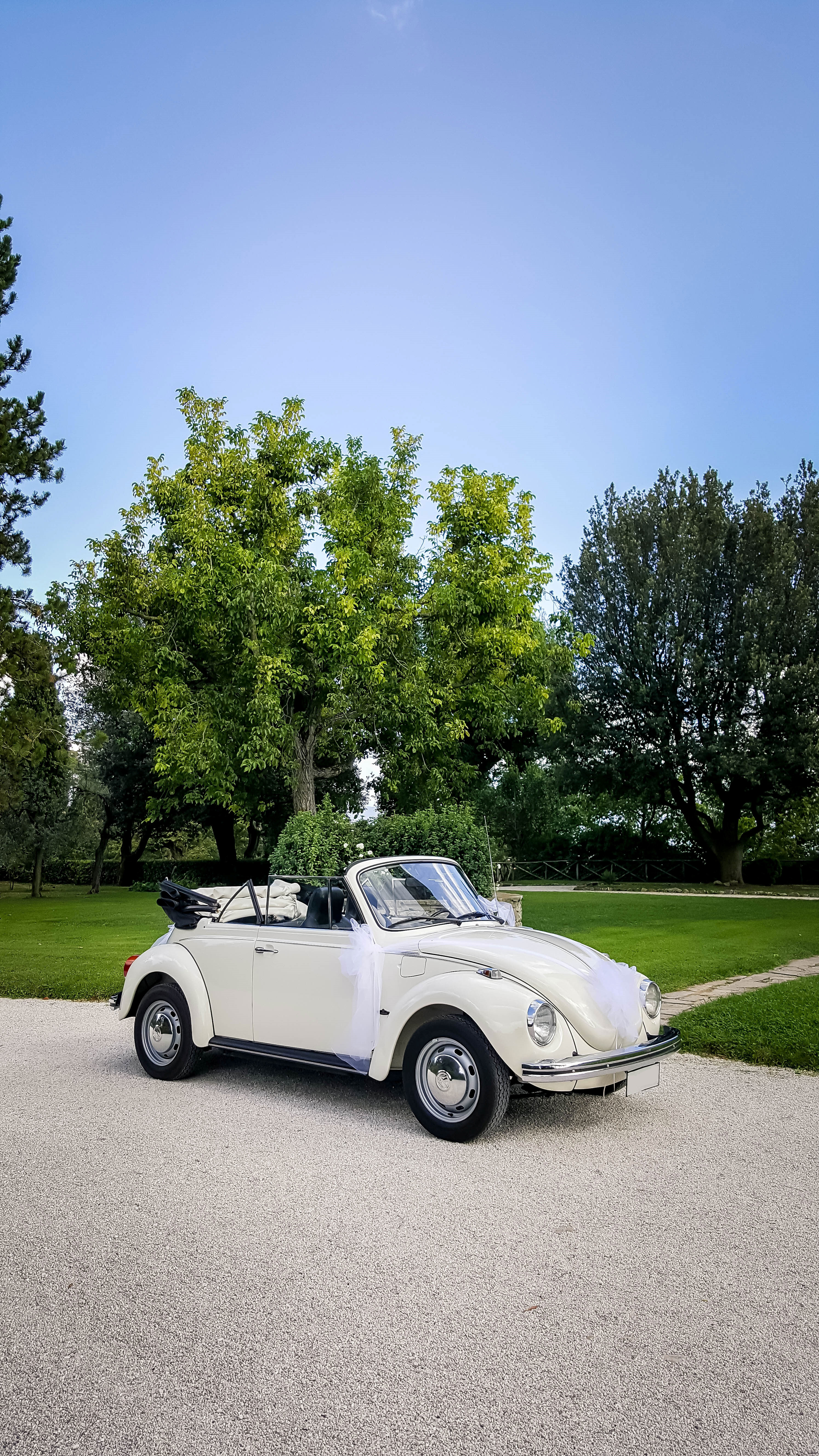 Maggiolino Volkswagen cabriolet bianco