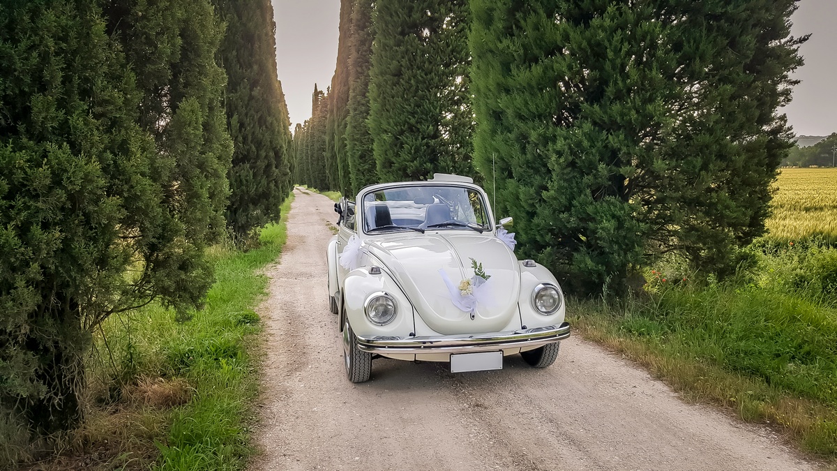 Maggiolone bianco avorio cabrio del 72 sposi