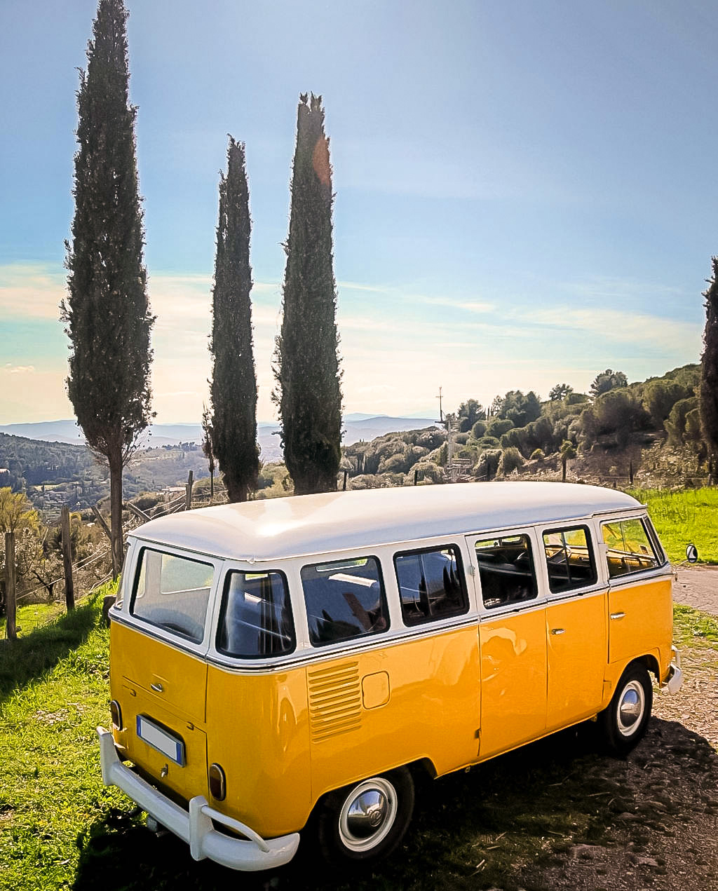 Volkswagen T1 pulmino Transporter, Bus Bulli, Samba giallo ocra