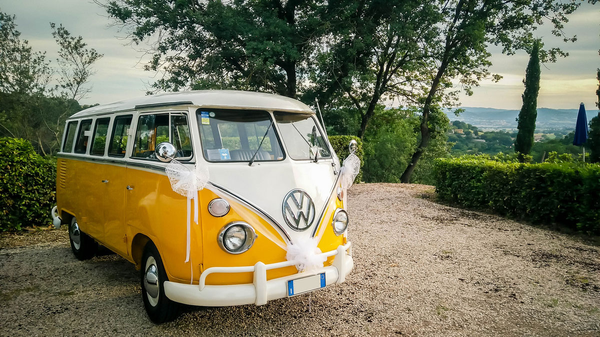 Volkswagen T1 pulmino Transporter, Bus Bulli, Samba giallo ocra