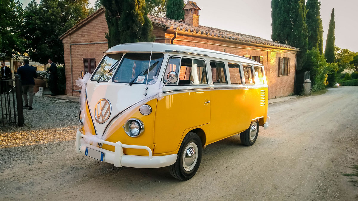 Volkswagen T1 pulmino Transporter, Bus Bulli, Samba giallo ocra