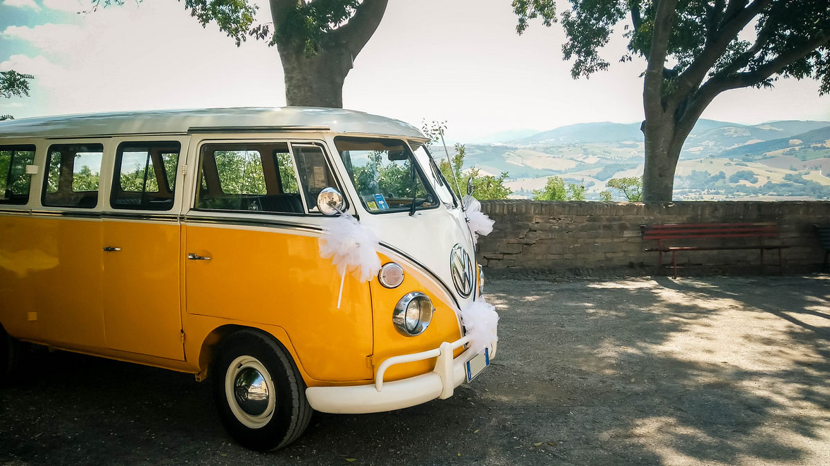 Volkswagen T1 pulmino Transporter, Bus Bulli, Samba giallo ocra