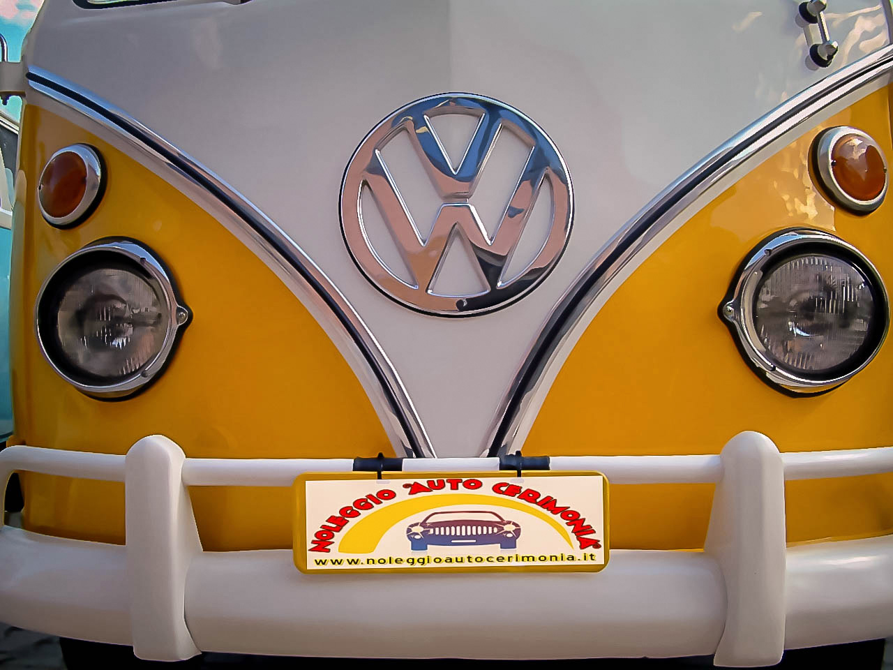 Volkswagen T1 pulmino Transporter, Bus Bulli, Samba giallo ocra